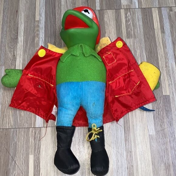 1990 Jim Henson Kermit the Frog Fireman Dress Me Plush Doll Mattel Arco muppets - Picture 6 of 15